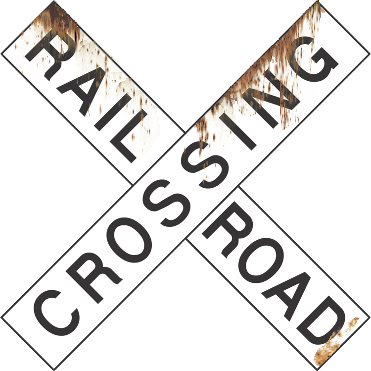 N Scale - Weathered Crossbucks -Choice of Pole - 4, 10 or 30 Pack