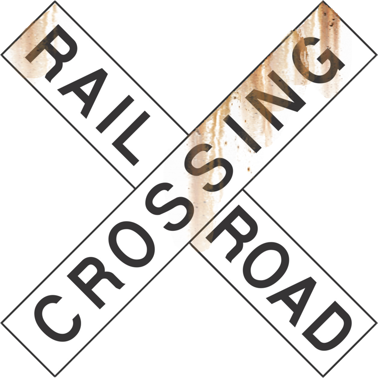 N Scale - Weathered Crossbucks -Choice of Pole - 4, 10 or 30 Pack