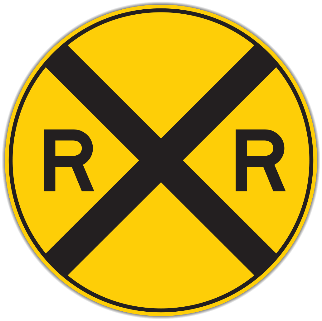 O Scale - Railroad Crossing Warning Signs – Choose Pole Type (4, 10, or 30-Pack)