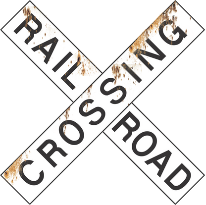 N Scale - Weathered Crossbucks -Choice of Pole - 4, 10 or 30 Pack