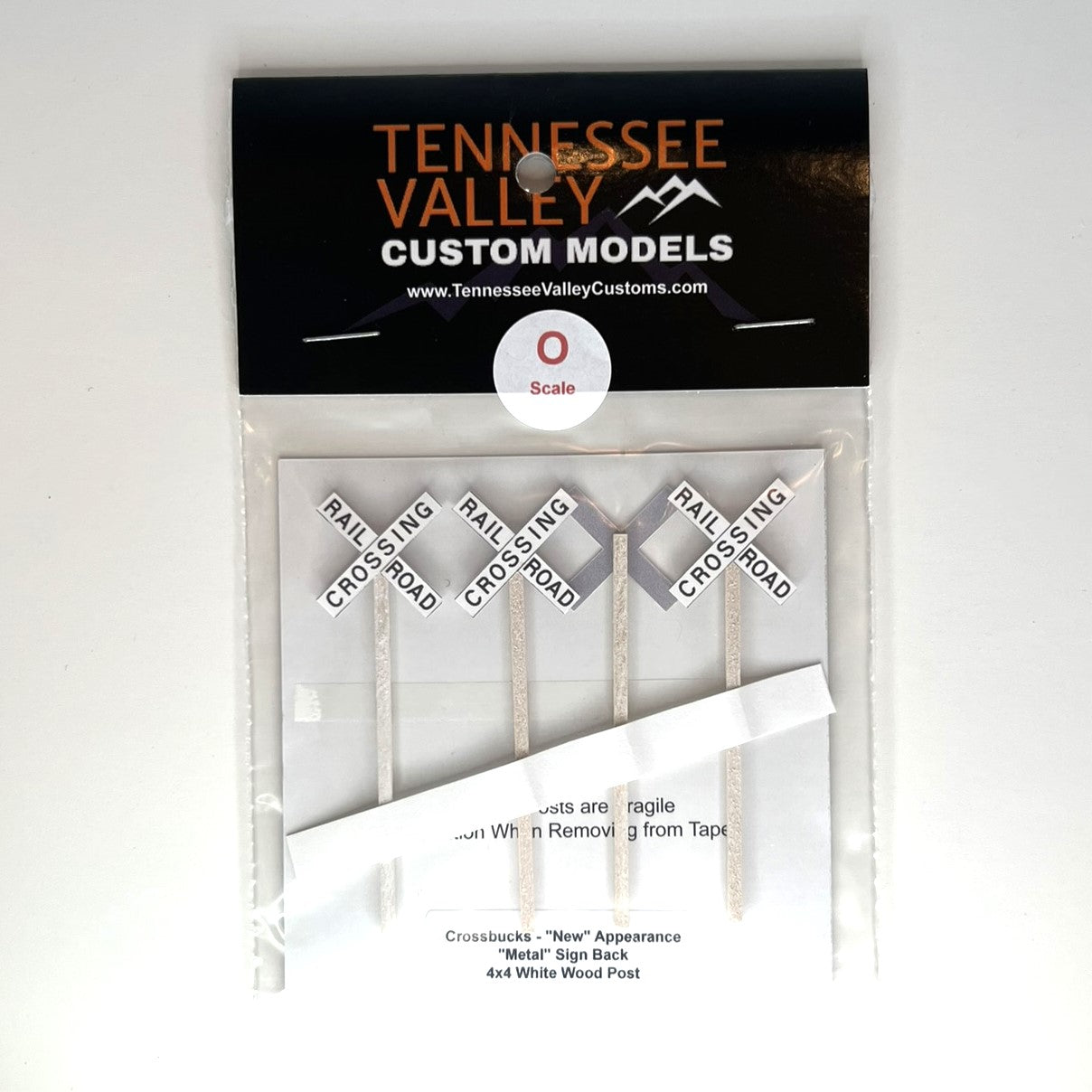 Model Railway Sign, Model Railroad Sign, Modern Cross bucks,White background, x shape, four pack, Model Railroad Layout, Diorama, metal pole, white post, brown post, Scale, O Gauge, N Scale, N Gauge, HO Scale, HO Gauge, S Scale, S Gauge 