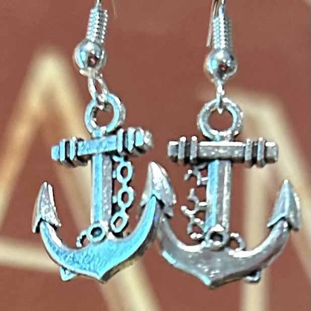 Nautical Anchor and Chain Earrings – Ocean-Inspired Jewelry for Sea Lovers