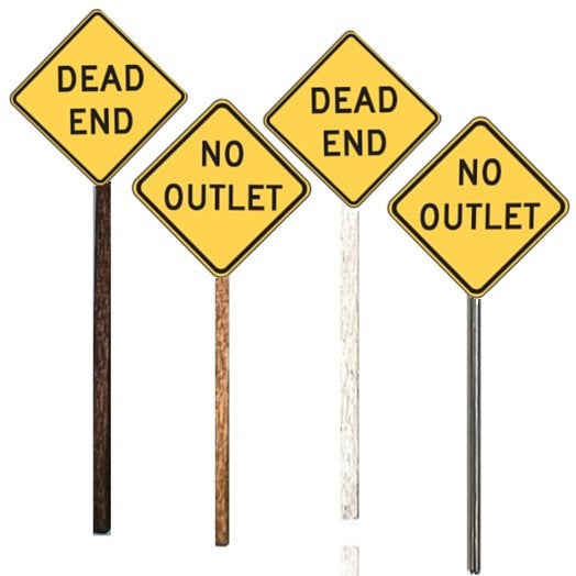 No Outlet | Dead End  - 4 pack