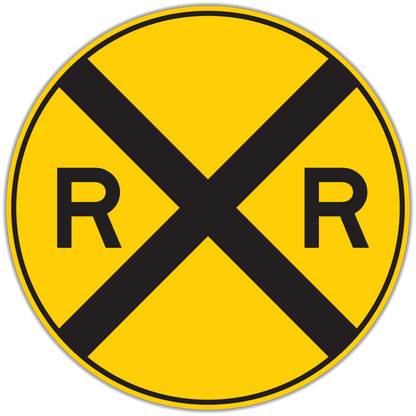 O Scale - Railroad Crossing Warning Signs –  Choose Pole Type (4, 10, or 30-Pack)