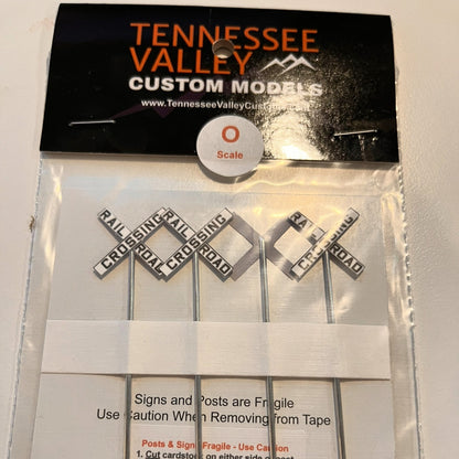 O Scale - Old Style Crossbucks - 4 Pack