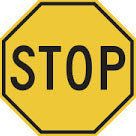 HO Scale - Yellow Stop Sign - 4 Pack - Choice of Poles