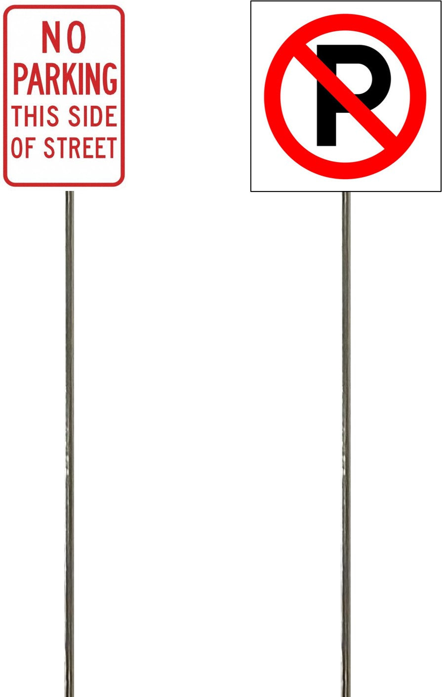 No Parking Signs - 4 pack variations