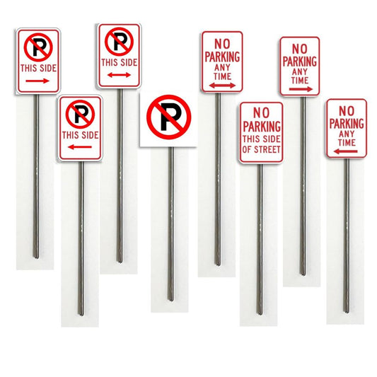 Model Railroad Signs No Parking Model Layout N Scale No Parking Any Time, No Parking This Side of Street Null Sign P